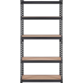 VEVOR Storage Shelving Unit, 5-Tier Adjustable, 2000 lbs Capacity, Heavy Duty Garage Shelves Metal Organizer Utility Rack, Black